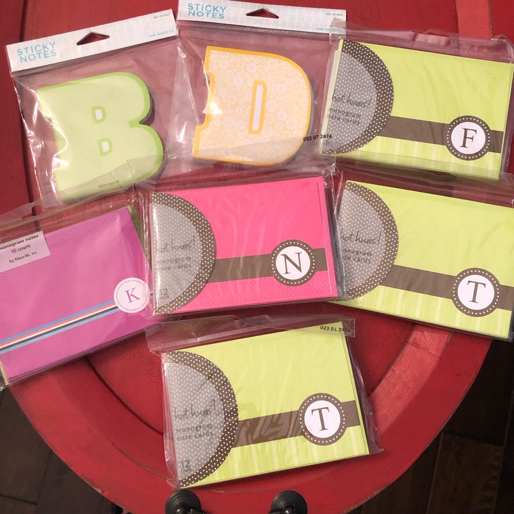 🆕! 🩷💚Colorful Sticky Notes & Note Cards Set - 7️⃣ Pieces (258 total pieces) 💜💙